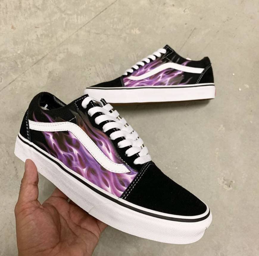 Producto Purple Custom Flame Vans