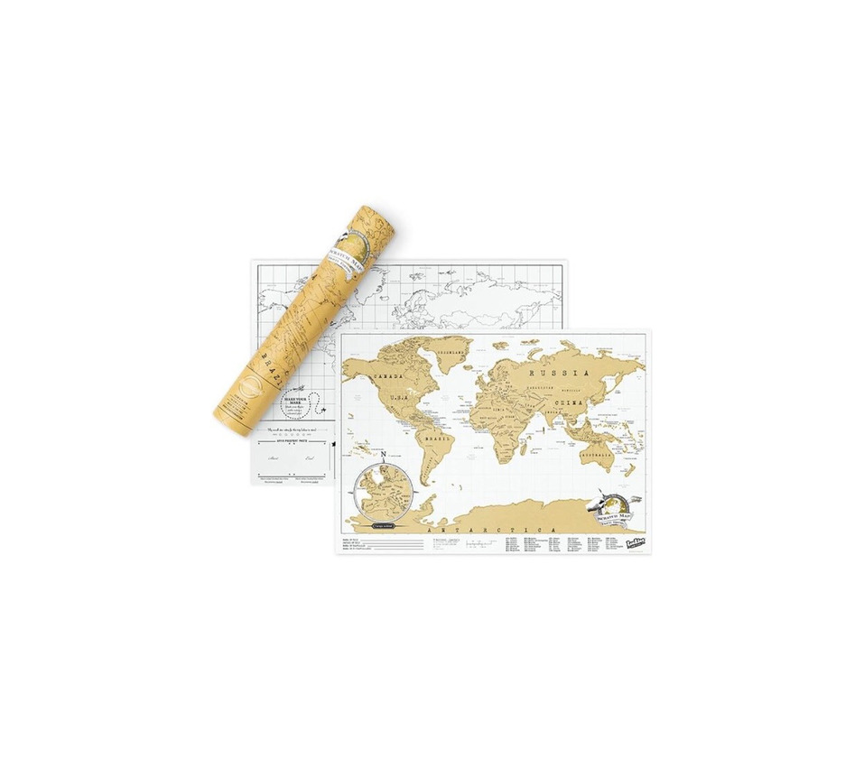 Product Scratch Map Travel Edition by Luckies 