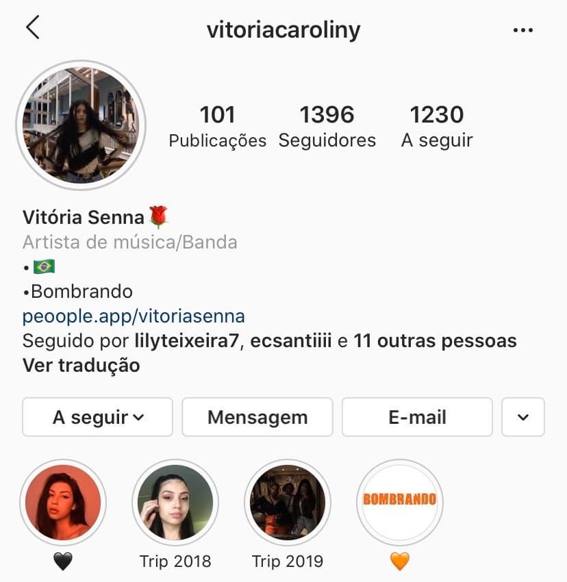 App Contas do instagram