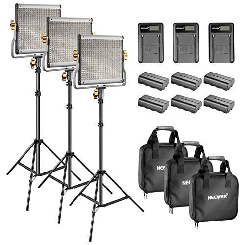 Producto Neewer - Kit de iluminación y Soporte de vídeo LED 480 Bicolor,