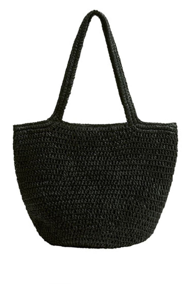 Moda Shopper trenzado negro