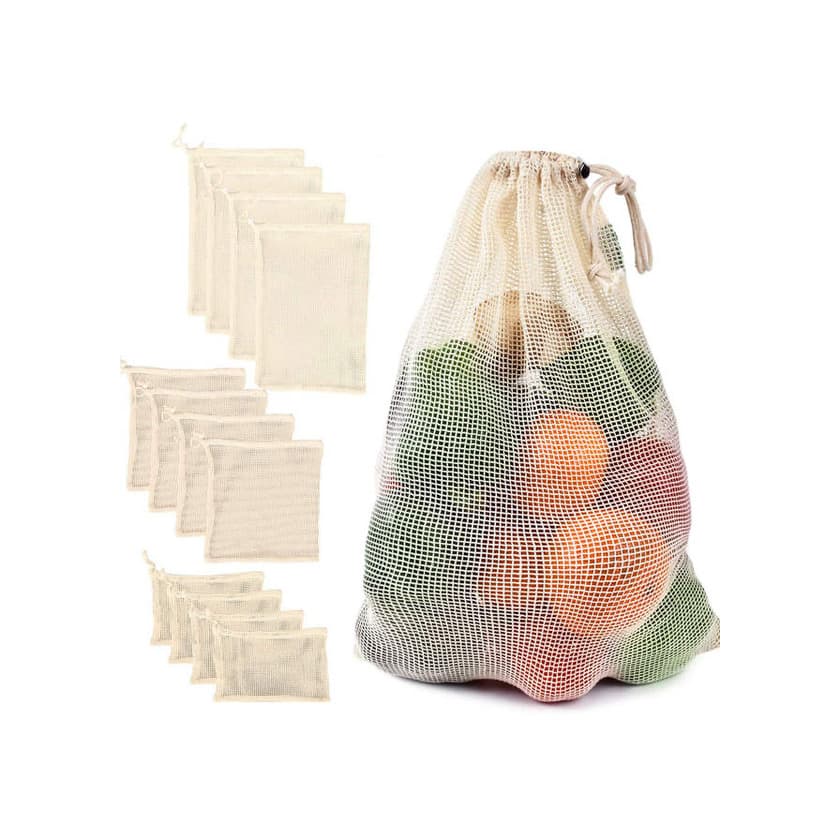 Producto Cotton Mesh Vegetable Bags Produce Bag Reusable Cotton Mesh ...