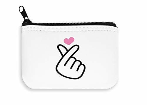 Product Finger Heart Hand Zipper Wallet Coin Pocket Purse Billetera