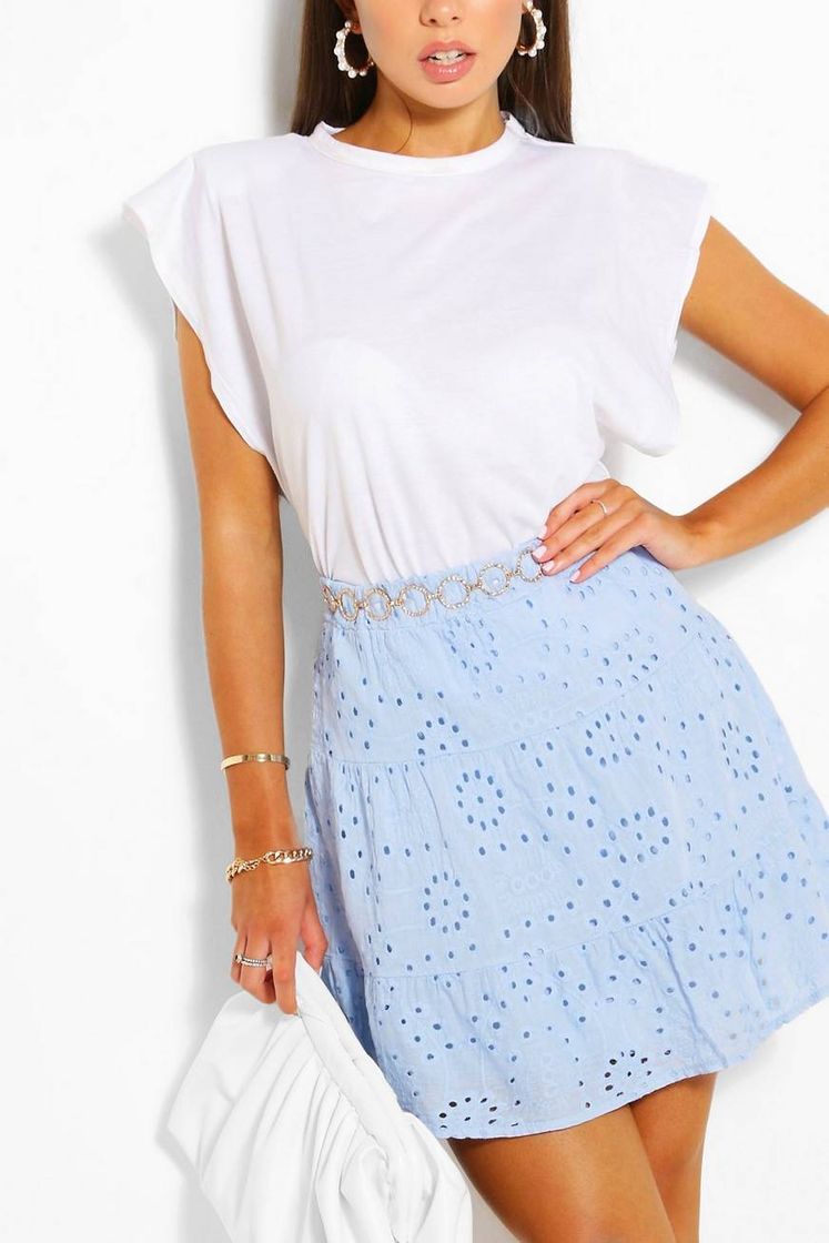 Product Tiered Broderie Skater skirt