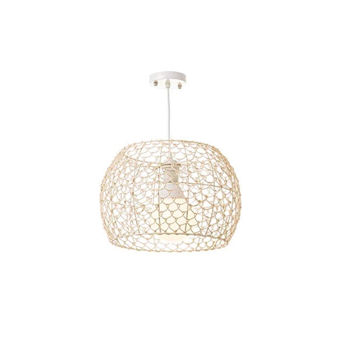 Product Lámpara colgante de rattan natural beige moderno para salón France