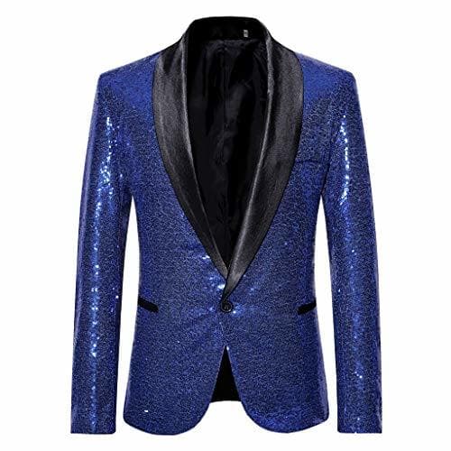 Producto Tefamore Trajes Hombre Chaquetas Americanas Charm Casual Un Botón Fit Suit Traje