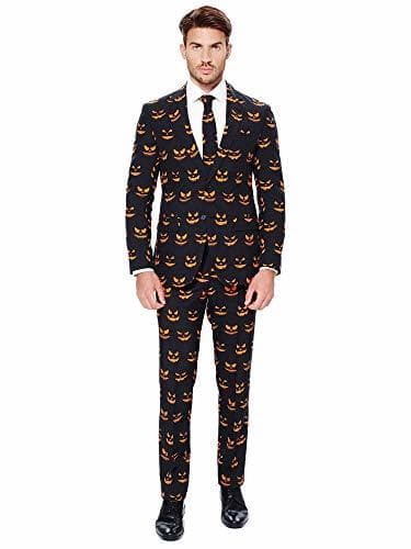 Lugar OppoSuits – Black-O Jack-O – Hombres Halloween Trajes con Divertidos Colores y