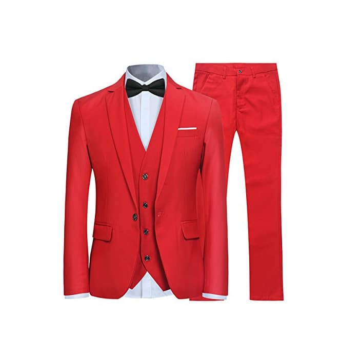 Producto Trajes para Hombre 3 Piezas Slim Fit Boda Esmoquin Formal Un botón