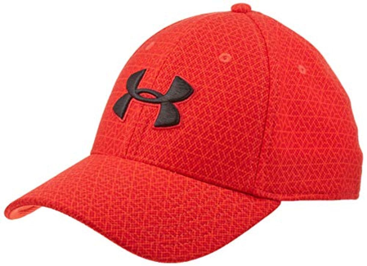 Fashion Under Armour Men's Printed Blitzing 3.0 Stretch Fit Cap Sombrero, Radio Red