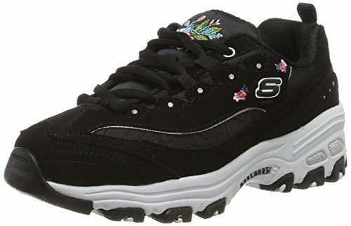 Product Skechers Girls' D'Lites-Bright Blossoms Trainers, Black