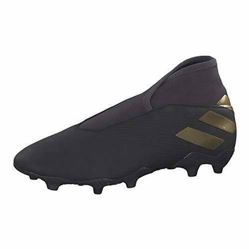 Fashion adidas Nemeziz 19.3 LL FG, Bota de fútbol, Core Black-Gold Metallic-Utility Black,