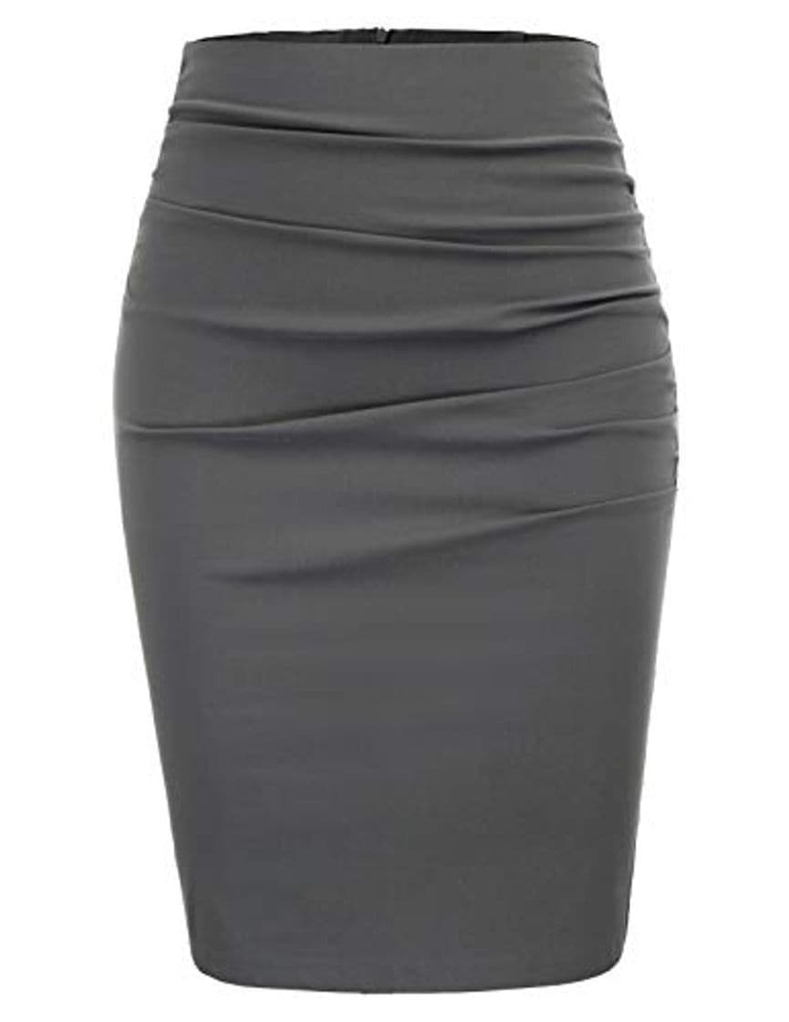 Product GRACE KARIN Mujer Falda Làpiz hasta la Rodilla Gris Bodycon Falda de