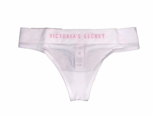 Moda Victoria's Secret Tangas Blanc-Logo Rose XS