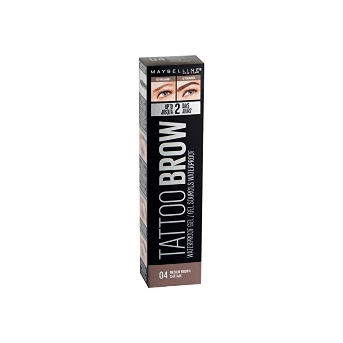 Belleza Maybelline MAY TAT.BROW WATERPROOF GEL NU 04 MEDIU máscara para cejas Marrón