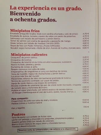 Restaurantes Ochenta Grados Malasaña