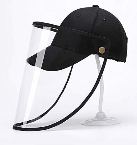 Product EPODA - Gorra Negra con Visera de policarbonato Transparente antisalpicaduras para niños