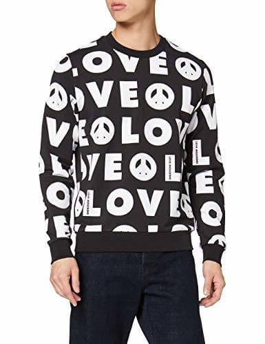 Lugar Love Moschino Slim Fit Long Sleeve Sweatshirt_Allover Love Print Sudadera,