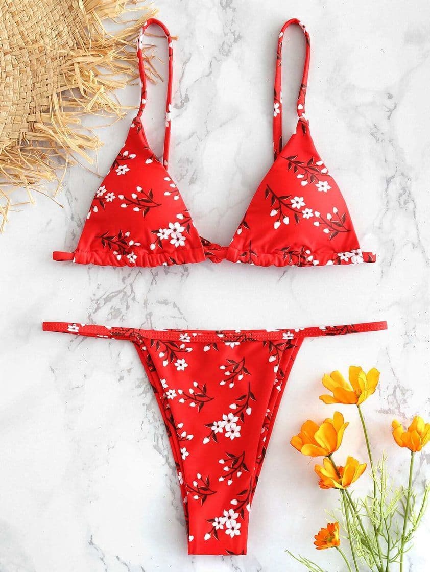 Place ZAFUL Set De Bikini con Relleno Lazada en Espalda Escote en V