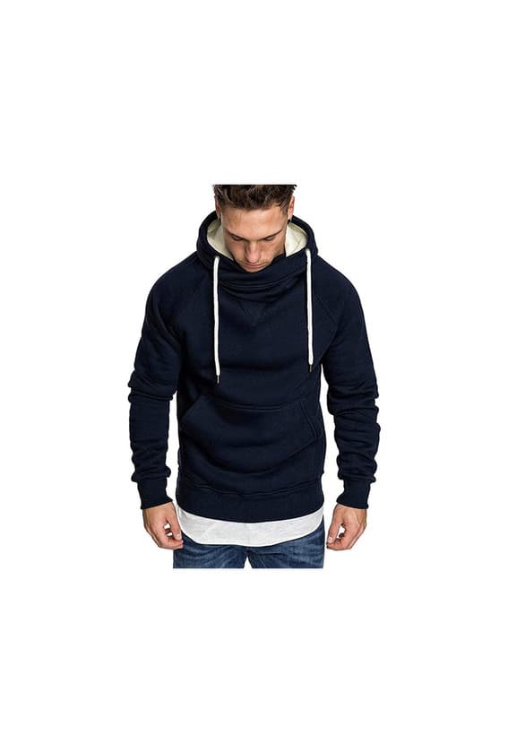 Producto Hombres Sudadera con Capucha Casual Tops Sudaderas con Cremallera Deporte Blusa Manga