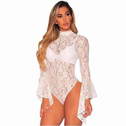 Producto JJHR Bodysuit Body Feminino Romers Mujer Catsuit Encaje Body De Manga Larga