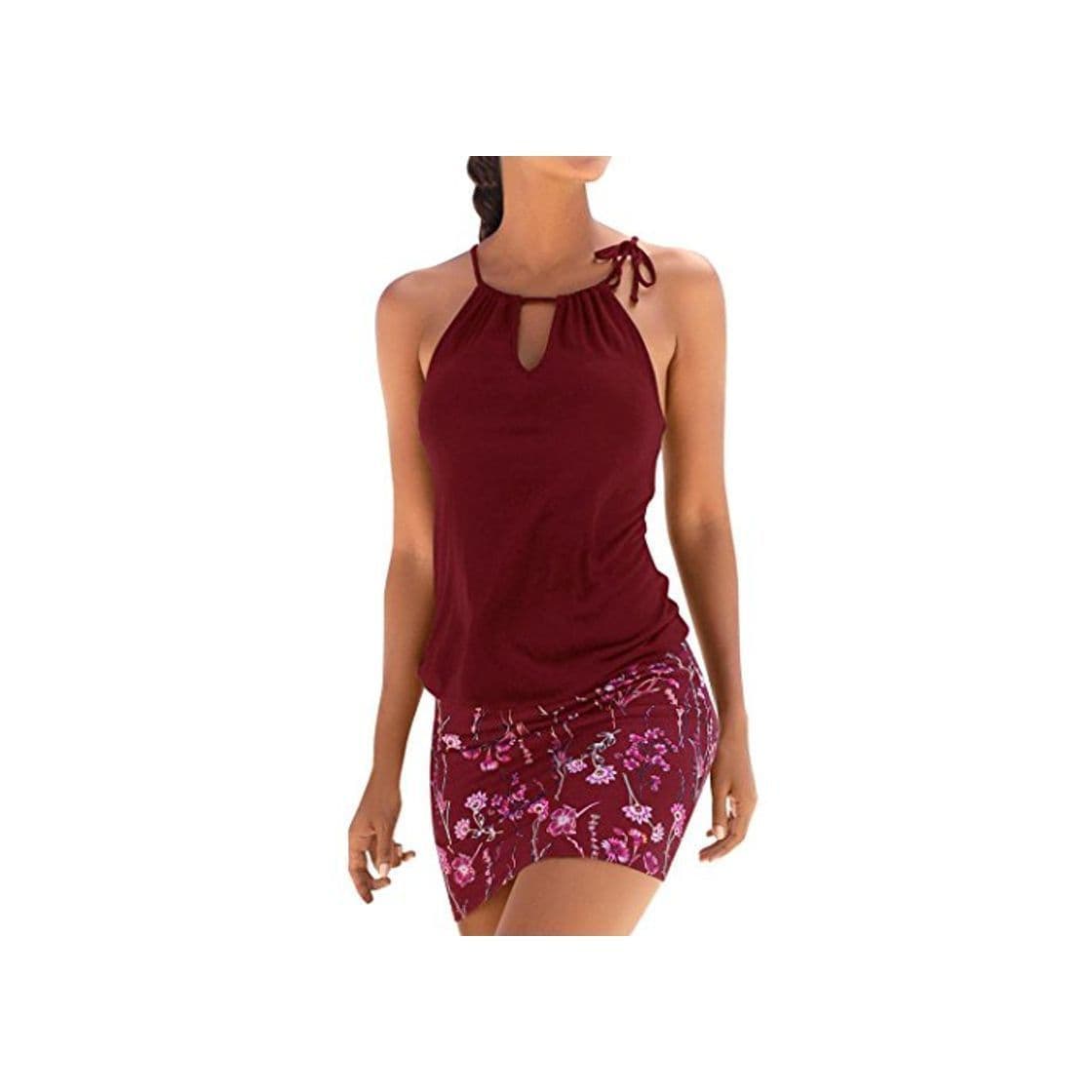 Producto Logobeing Ropa de Mujer Vestidos Falda Chaleco Vestido Mini Playa Sin Mangas