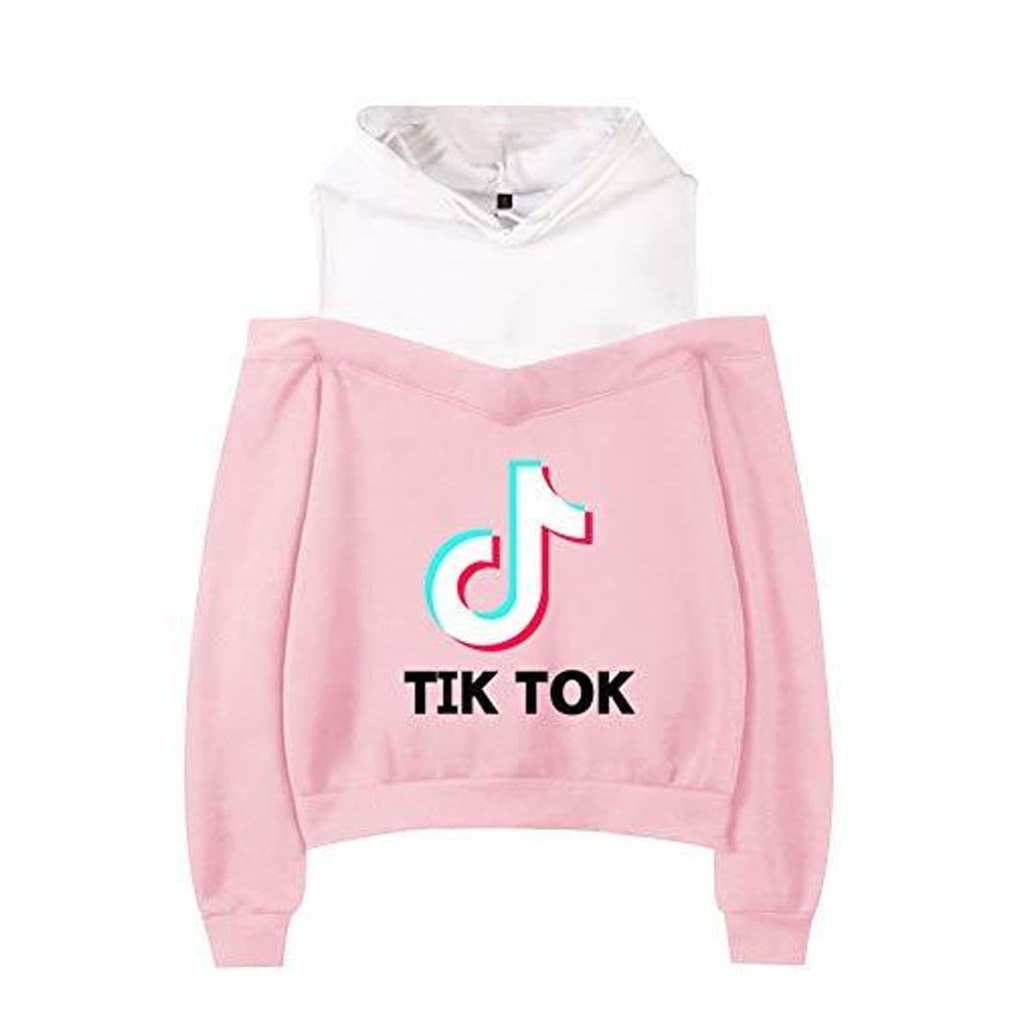 Producto TIK TOK Sudadera Sin Hombros Mujer Sueter con Capucha Camisa 2 en