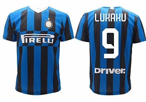 Lugar Camiseta de Fútbol ROMERU LUKAKU 9 F.C. Inter Nero Azzurra Internazionale Blau