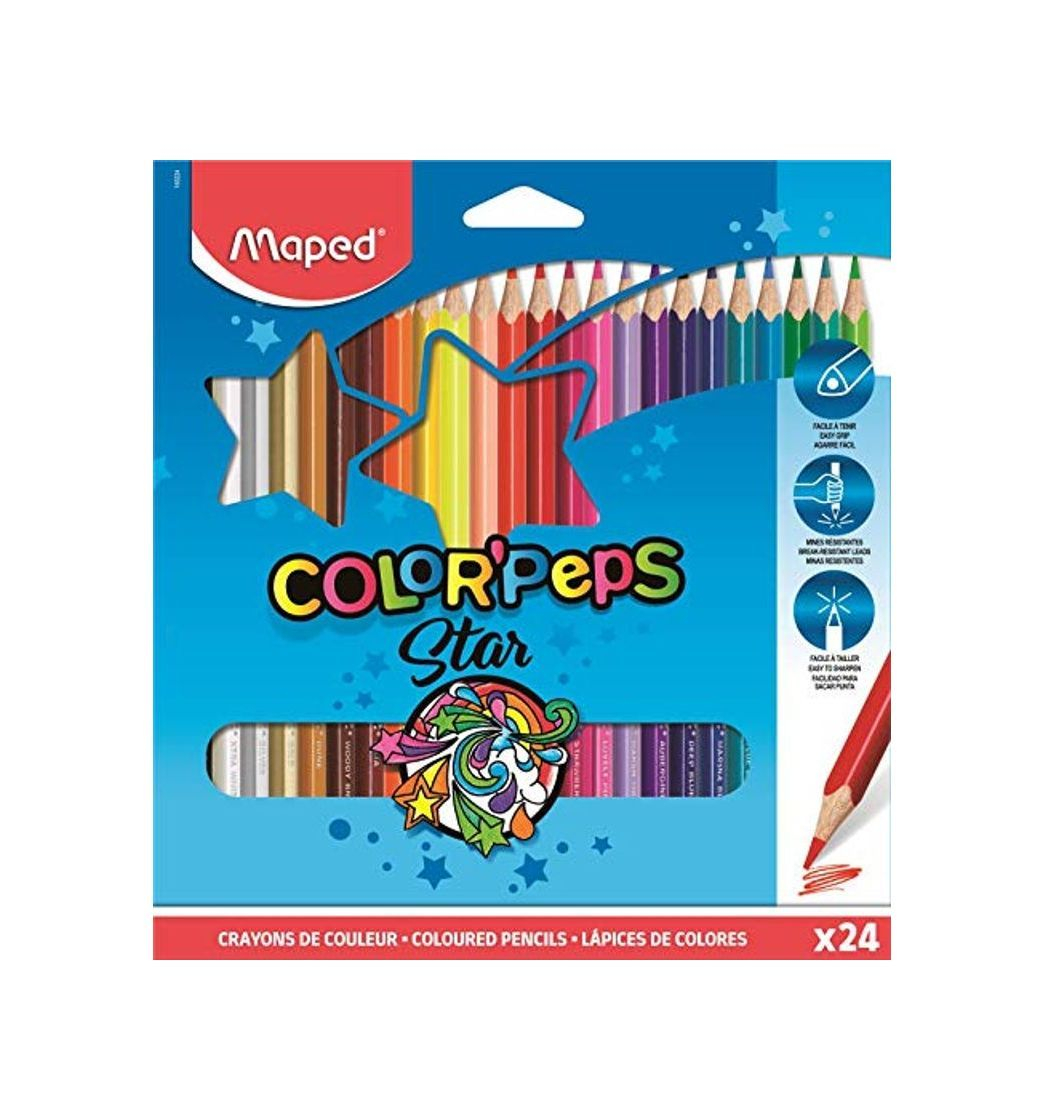 Producto Maped - estuche de 24 lápices de colores triangulares colorpeps