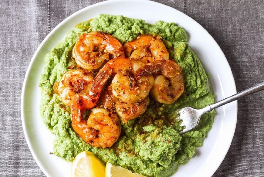 Fashion Spicy Shrimp and Broccoli Mash