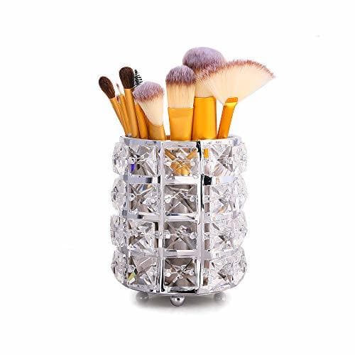 Place VINCIGANT Handcrafted Crystal Makeup Brush Organizador Organizador Personalizado para la vanidad