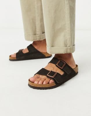 Moda Birkenstock arizona sandals in mocha suede | ASOS