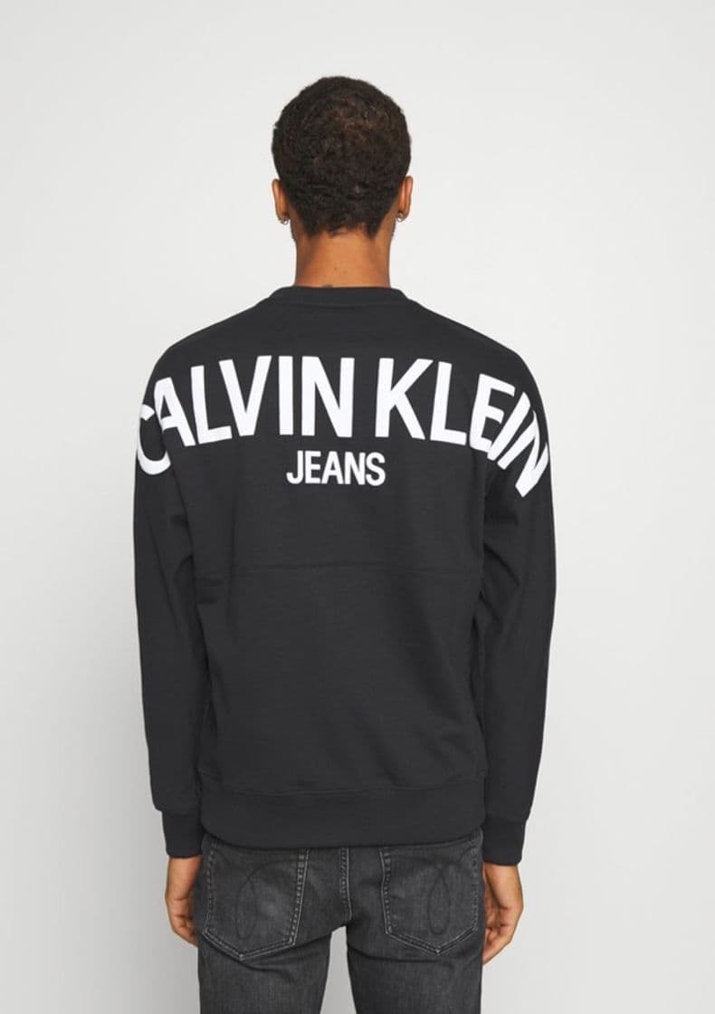 Moda Calvin Klein Jeans PUFF CREW NECK - Sudadera - black - Zalando ...