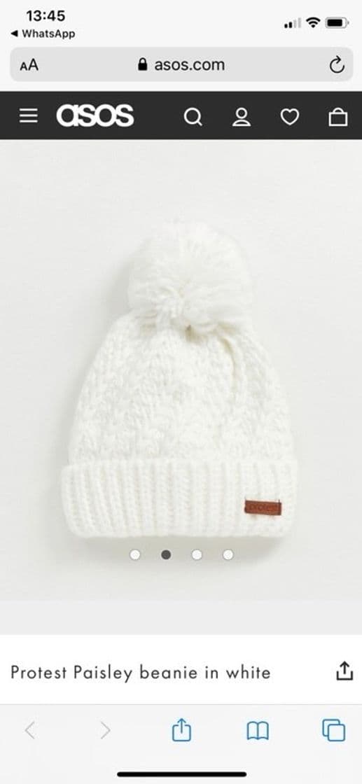 Product Beanie blanco 