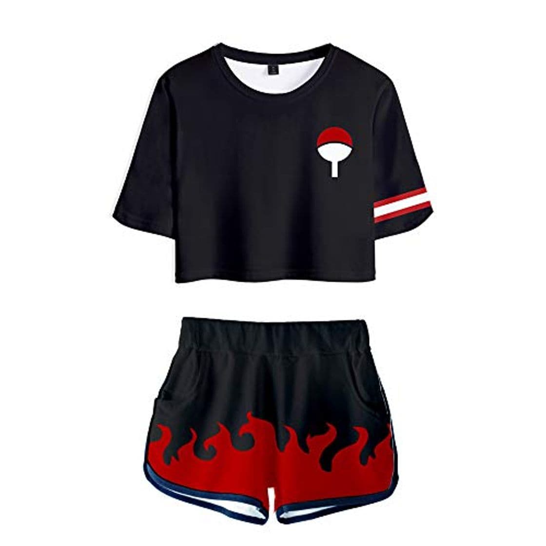 Producto Naruto Sets Uchiha Clan Syarinngann Hokage Ninjia Estampado Camiseta Japón Cómico Crop