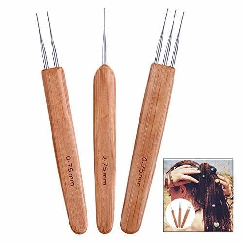 Lugar iwobi 3 Pieces 0.75 mmGancho De Ganchillo Dreadlock, Ganchillo para Trenzas