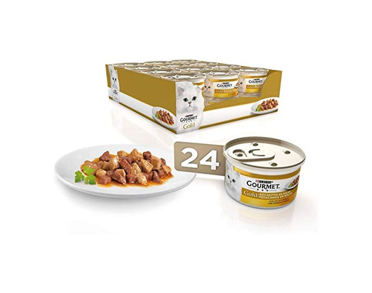 Product Purina Gourmet Gold Bocaditos en Salsa comida para gatos con Pollo e