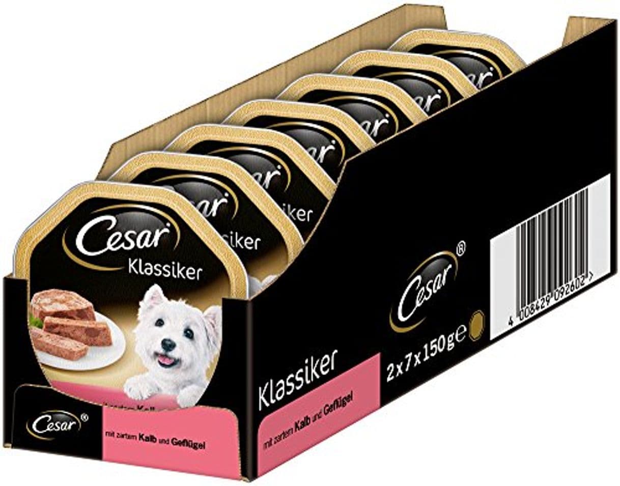 Product Comida para Perros, pienso húmedo clásico, de Ternera y Ave, Pack de