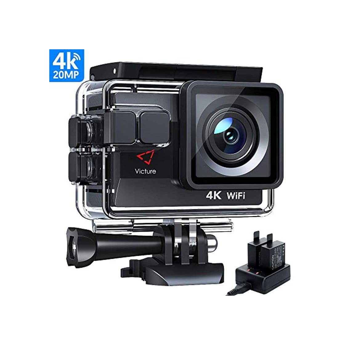 Electrónica Victure Cámara Deportiva Wifi 4k Ultra HD 20MP Action Camera Acuatica de