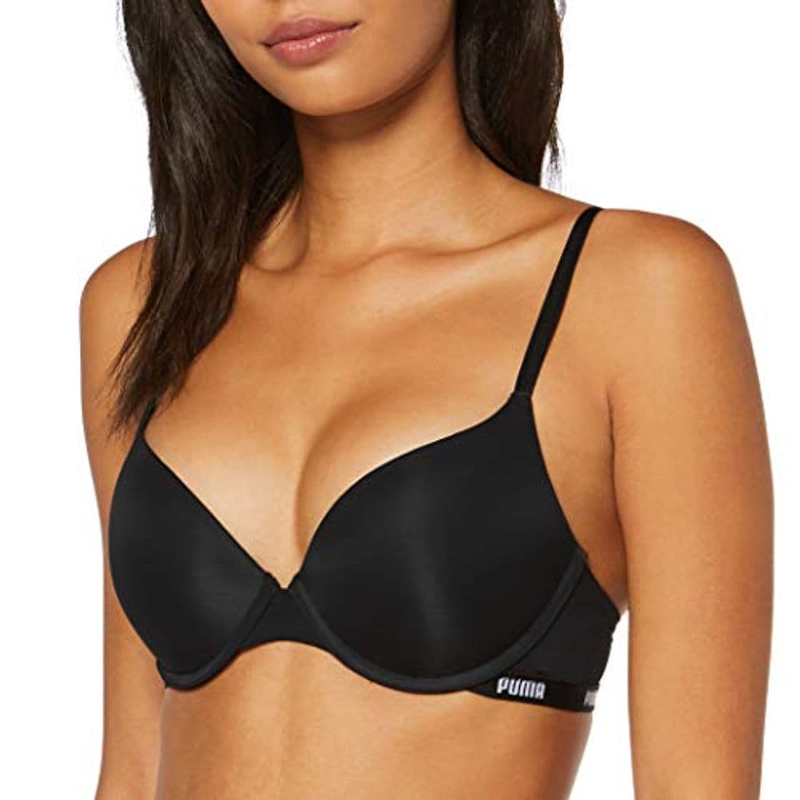 Product Puma Push-up Bra 1p Ecom Sujetador con Aros para Mujer, Negro