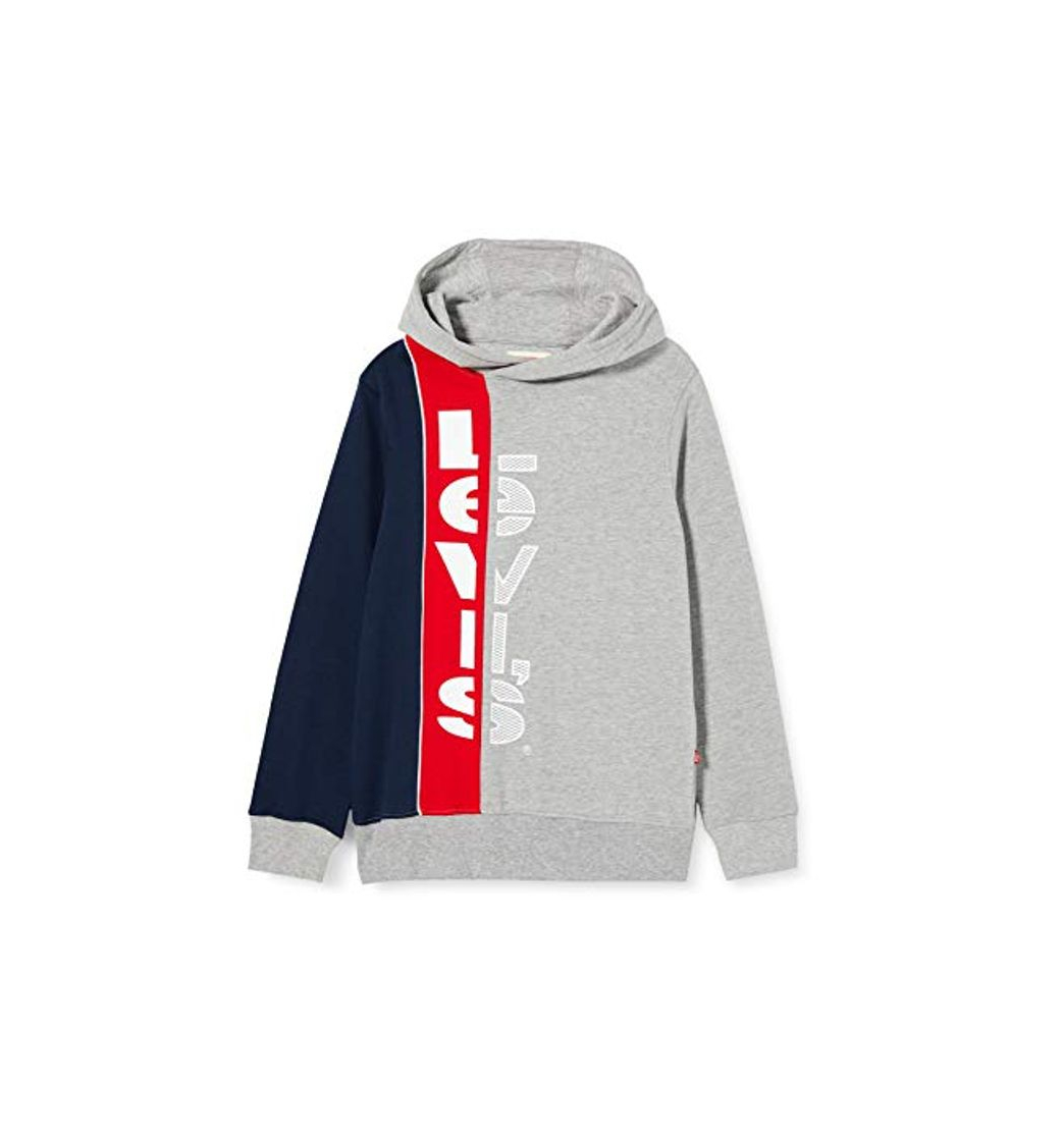 Fashion Levi's Kids Lvb Striped Hookup Po Hoodie Sudadera Niños Grey Heather 14 años