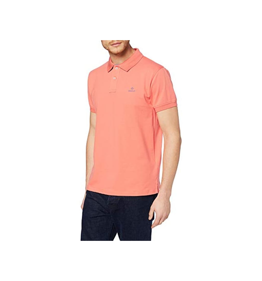 Product GANT Contrast Collar Pique SS Rugger Polo, Naranja