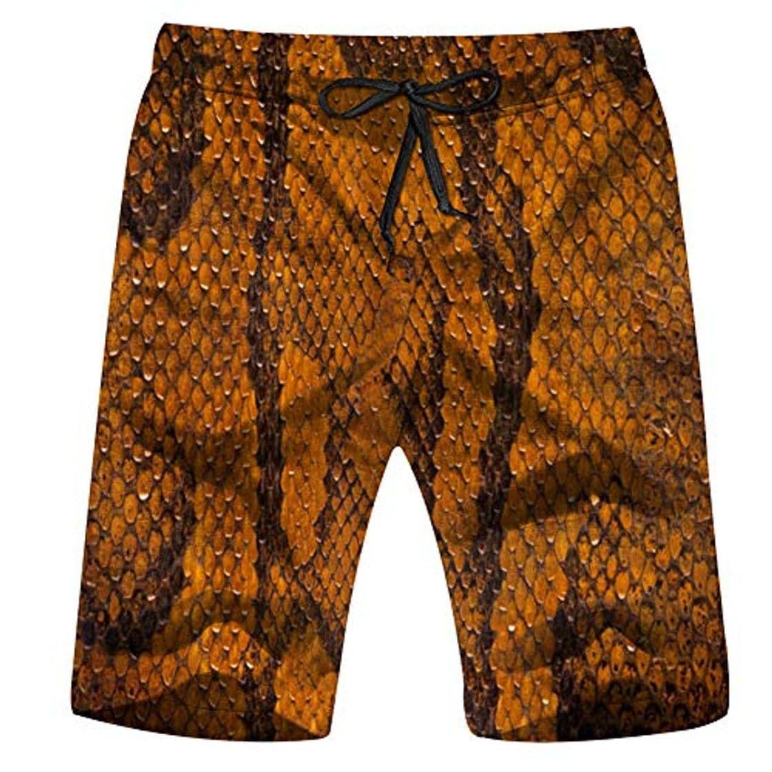 Product Serpiente de Cuero Viñeta Animales Fauna Animal Cordón de los Hombres Cintura elástica Casual Surf Pantalones Cortos de Playa con Bolsillos M