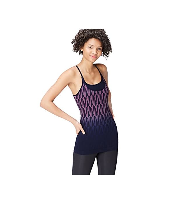 Product Activewear Top Estampado de Deporte con Sujetador Mujer , Azul