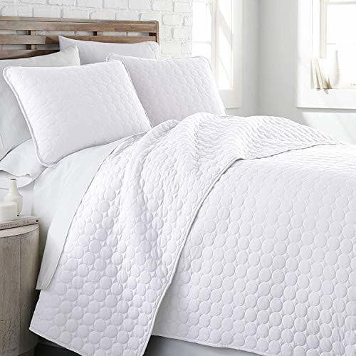 Product HaraDeco Colchas Boutí Cama 150 Reversible Liso Blancas Cubrecama Llevan Dos Fundas