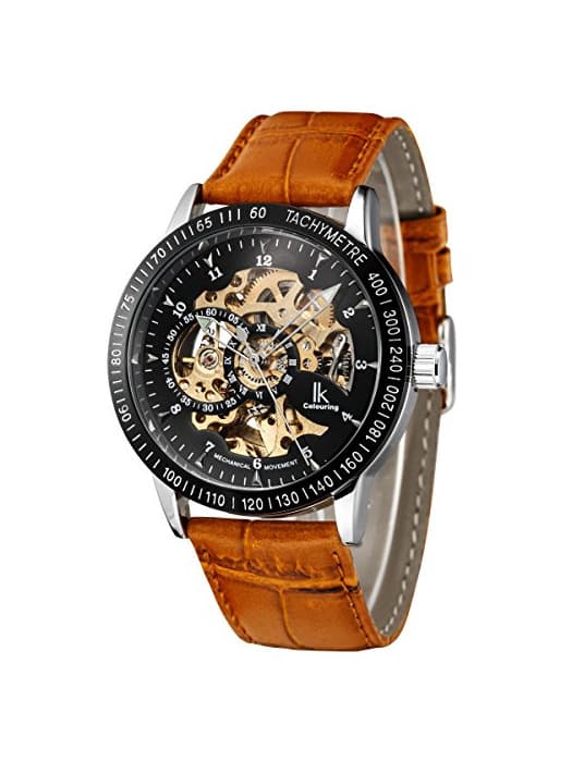 Product Alienwork IK Reloj Mecánico Automático Relojes Automáticos Hombre Mujer Piel de Vaca