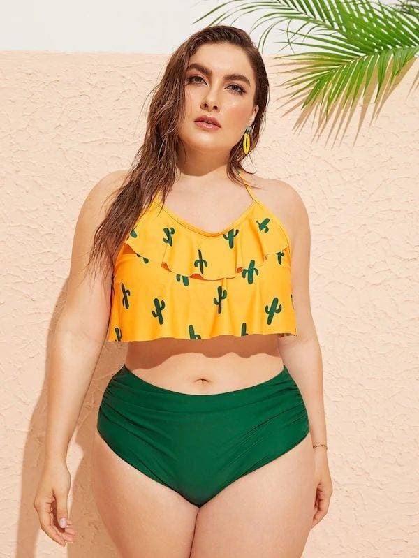 Moda plus size bikinis swimsuit 💖