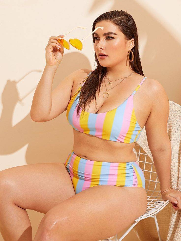 Moda plus size bikinis swimsuit 💖