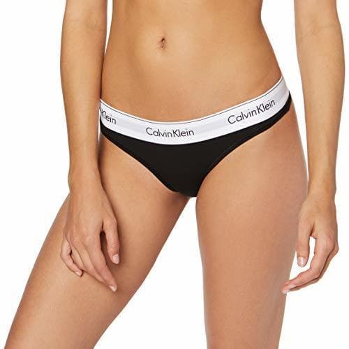 Moda Calvin Klein Thong Tanga, Schwarz