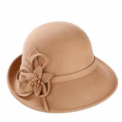 Lugar HWJDGWQ Sombreros Fedora de Lana de Estilo inglés para Mujer Sombrero de