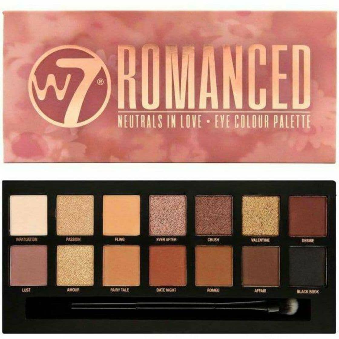 Beauty W7 Neutrales Romance Enamorado 14 Color Ojos Paleta Sombra Tonos Melocotón